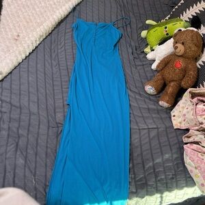 Rue21 Teal Ribbed Spaghetti Strap Dress